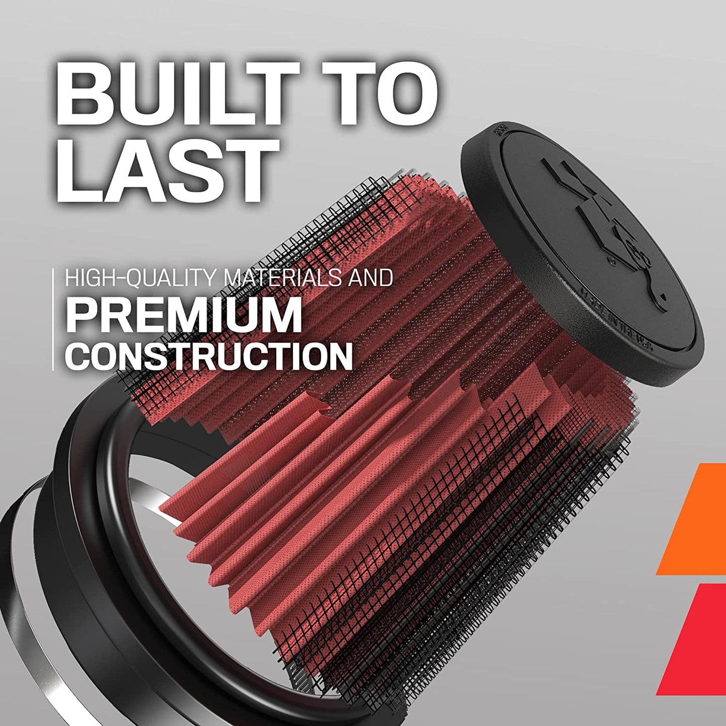 High-Flow Original Lifetime Universal Clamp-On Air Filter: High Performance, Premium, Washable: Flange Diameter: 3 In, Filter Height: 6.5 In, Flange Length: 0.625 In, Shape: Round, RU-2820