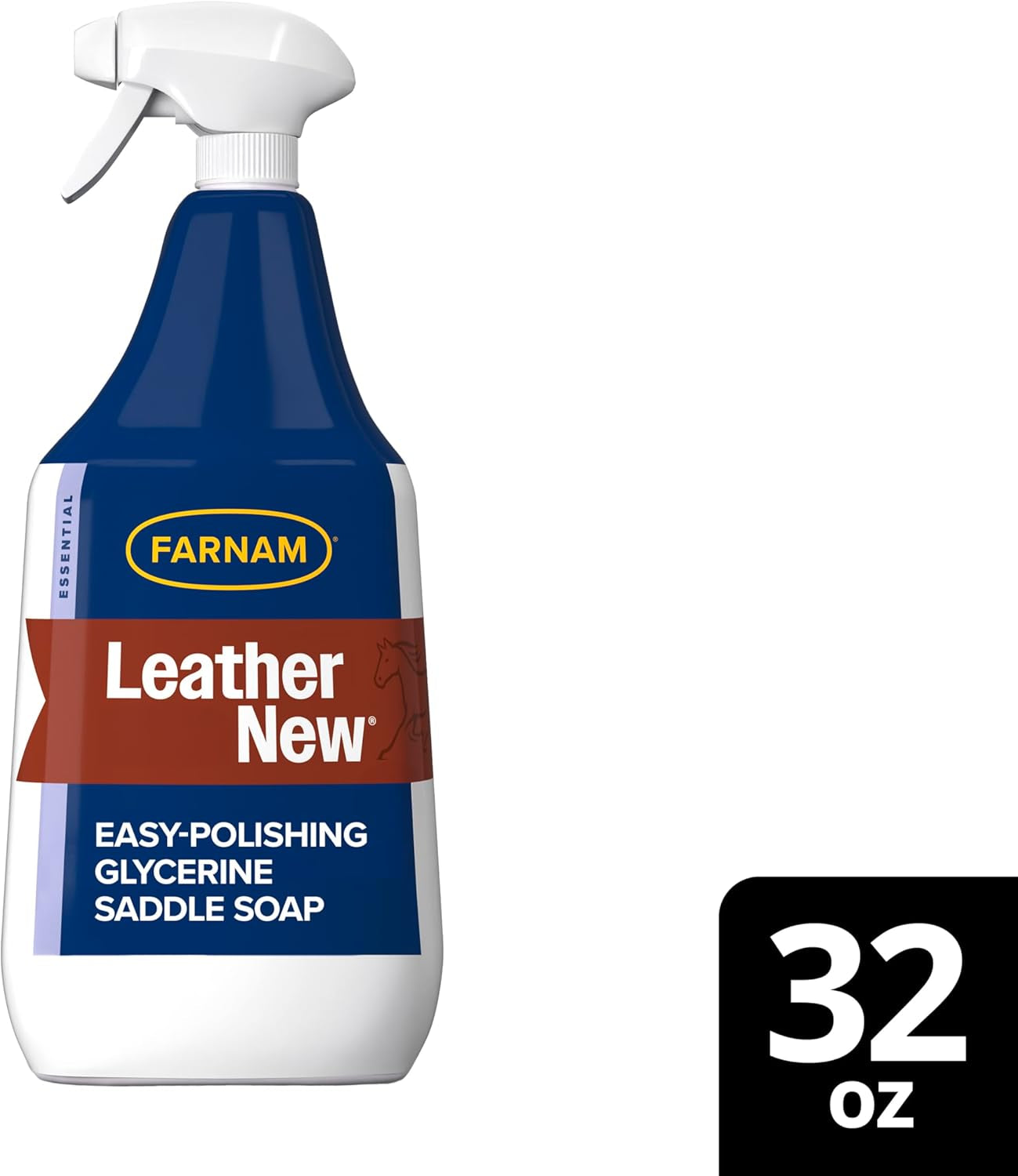 Leather New Easy-Polishing Glycerine Saddle Soap and Leather Cleaner, 32 Oz