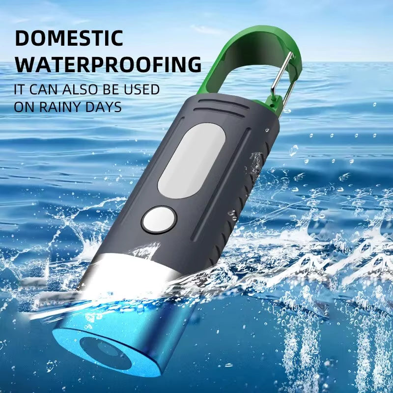 Mini Convenient High Power LED Flashlight Camping Flashlight, 3Ledand Side Lights Telescopiczoom Waterproof Light, Lampshade