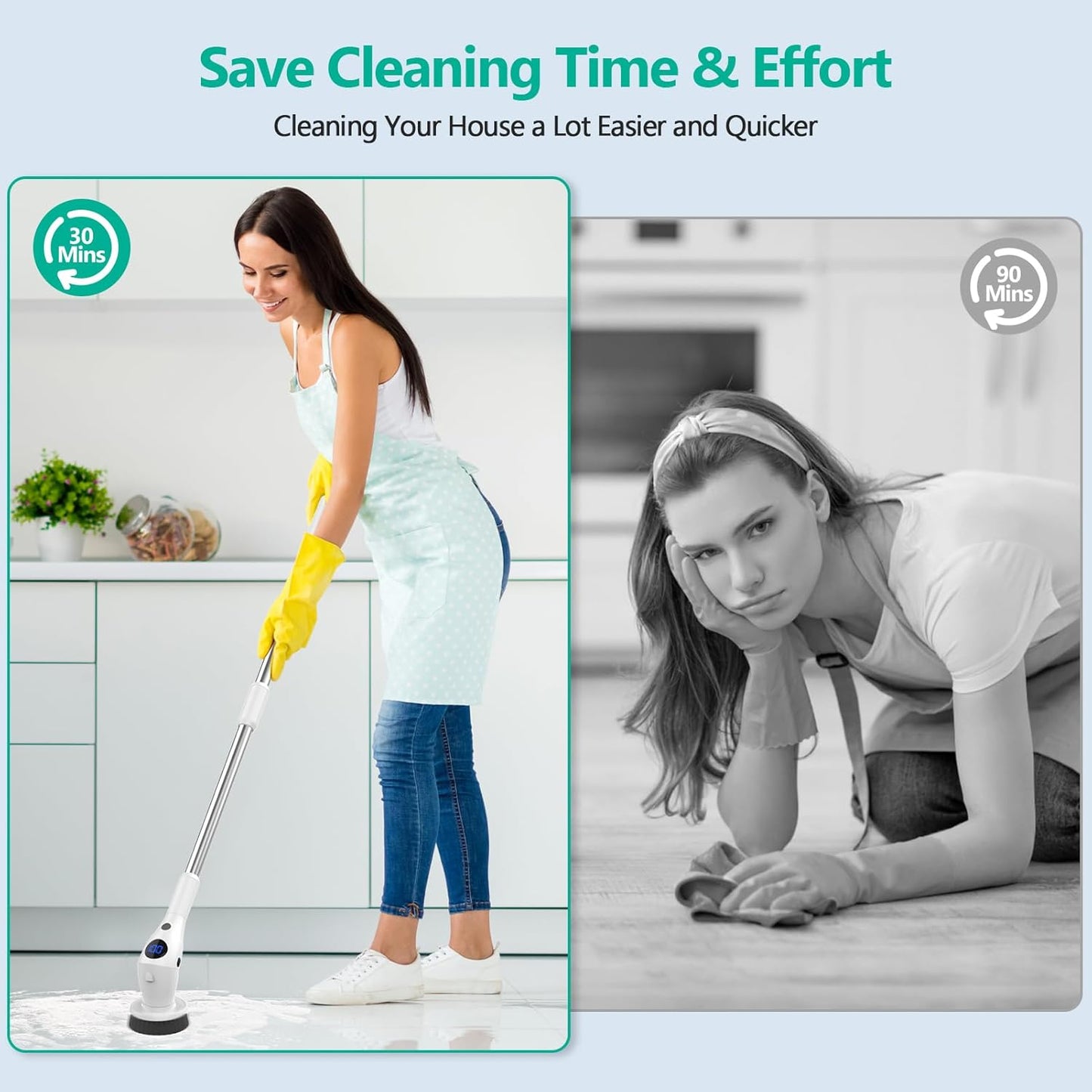 Universal Cleaning Gel, Electric Spin Scrubber for Cleaning Home, Office, Car