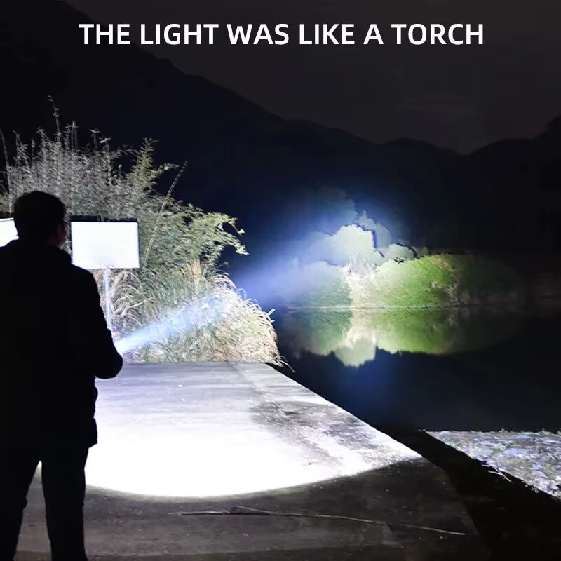 Mini Convenient High Power LED Flashlight Camping Flashlight, 3Ledand Side Lights Telescopiczoom Waterproof Light, Lampshade