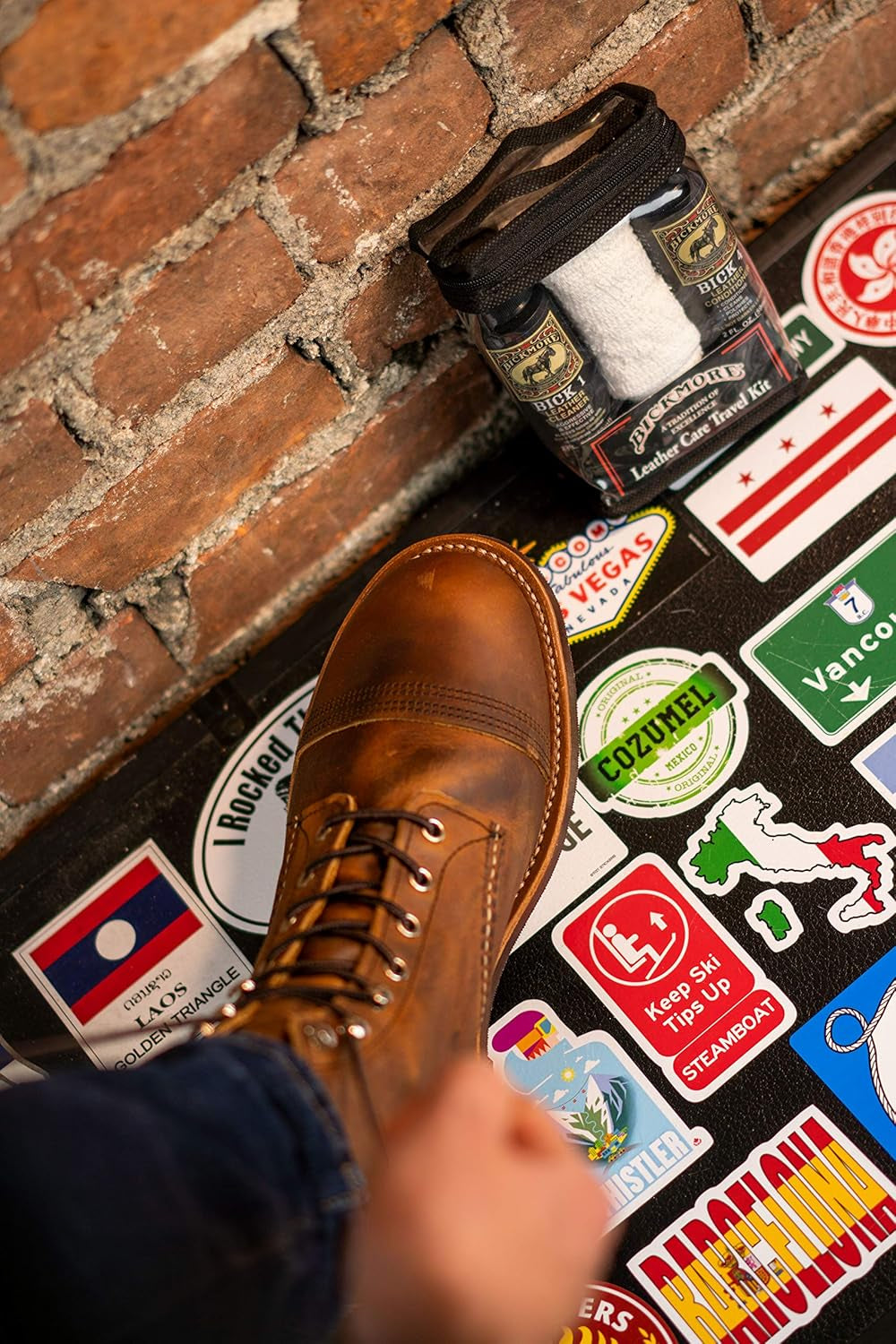 Leather Shoe & Boot Travel Care Kit- Repairs, Polishes and Shines Leather Goods on the Run