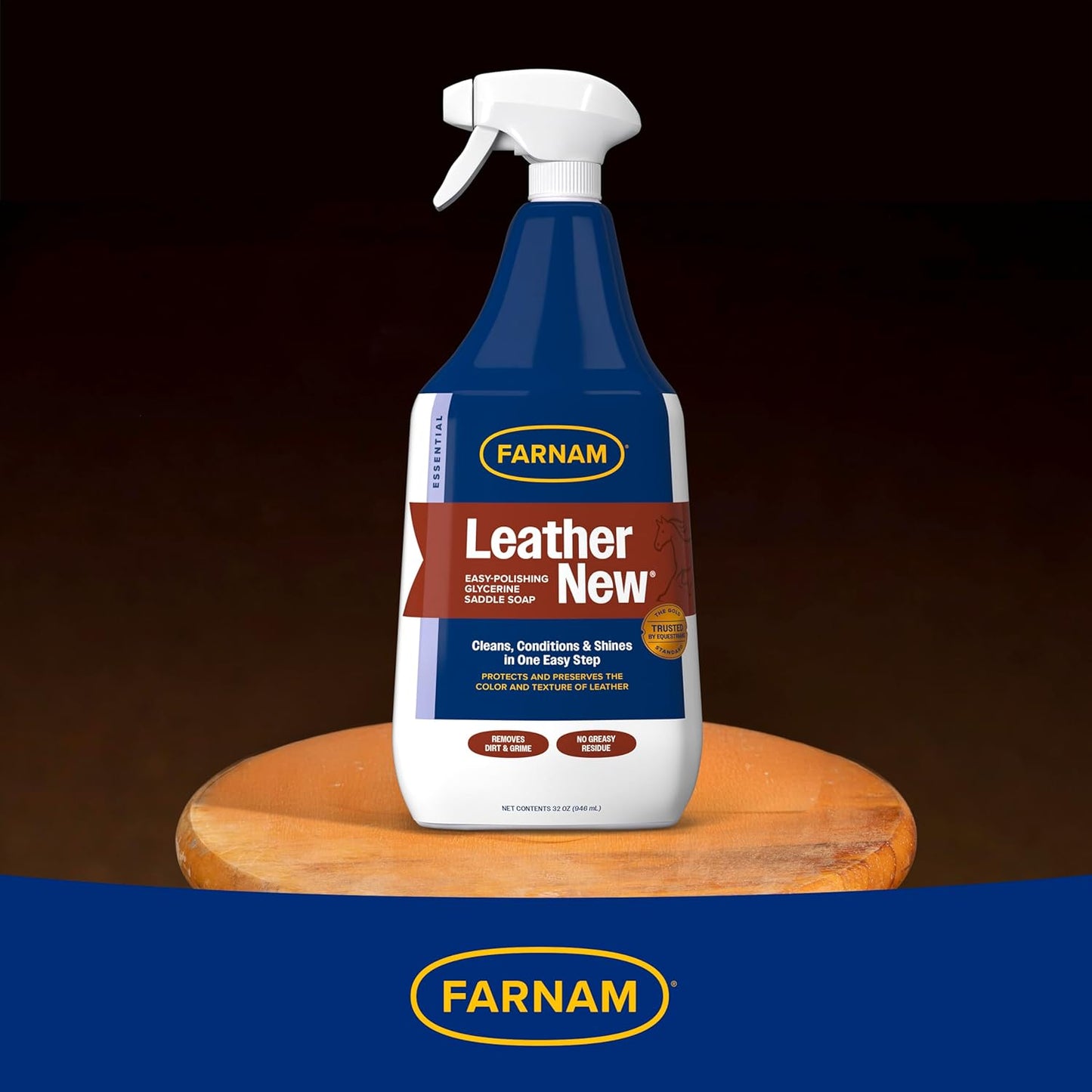 Leather New Easy-Polishing Glycerine Saddle Soap and Leather Cleaner, 32 Oz