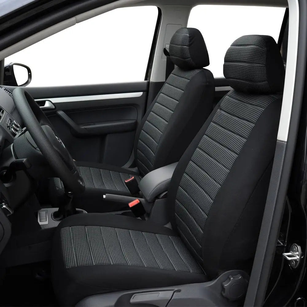 Universal Car Seat Covers Full Set Cloth Set for Most Sedans Vans Suvs Trucks Car Seat Protector Front and Rear Back Seat Covers