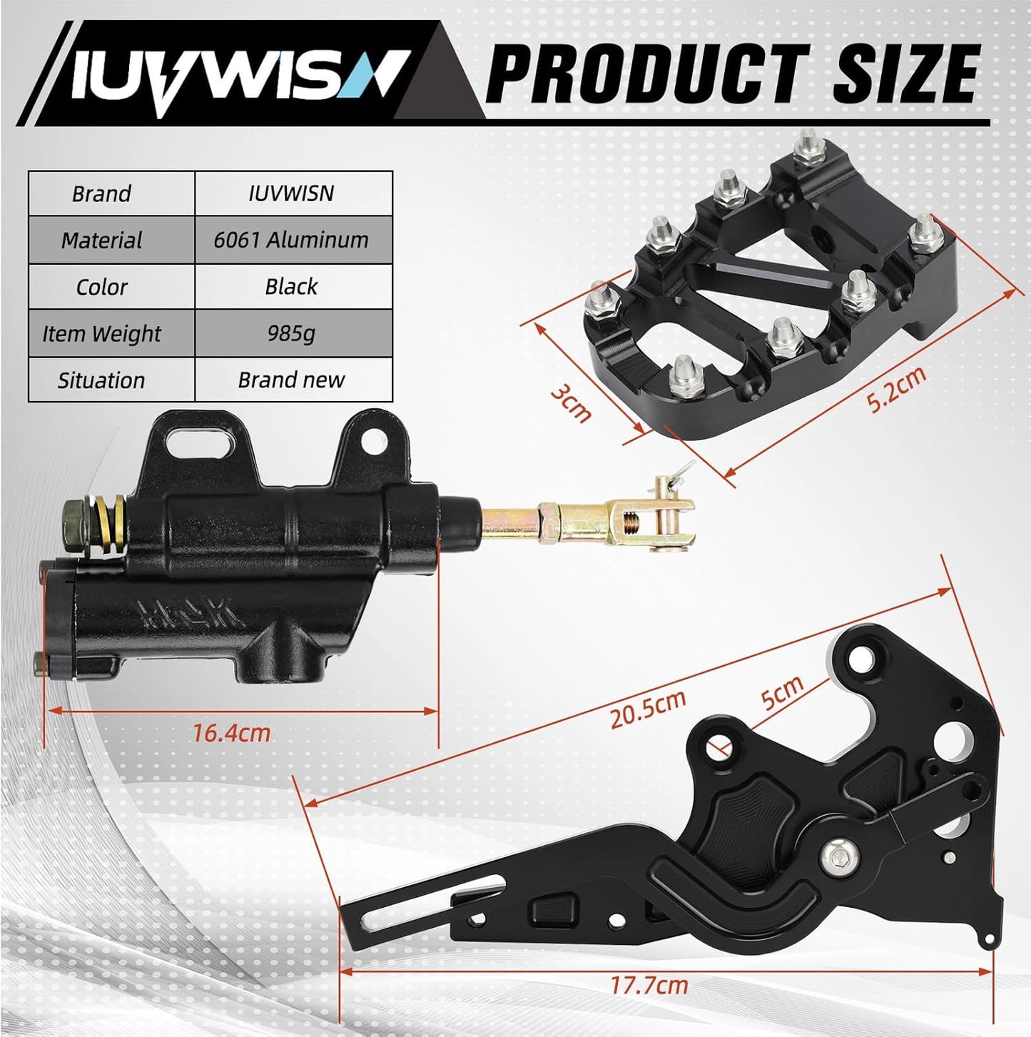 Motorcycle Hydraulic Foot Brake Pedal Lever Kit CNC for Surron Sur Ron Light Bee X/S/LBX Segway X260 X160 Electric Dirt Bike Ebike
