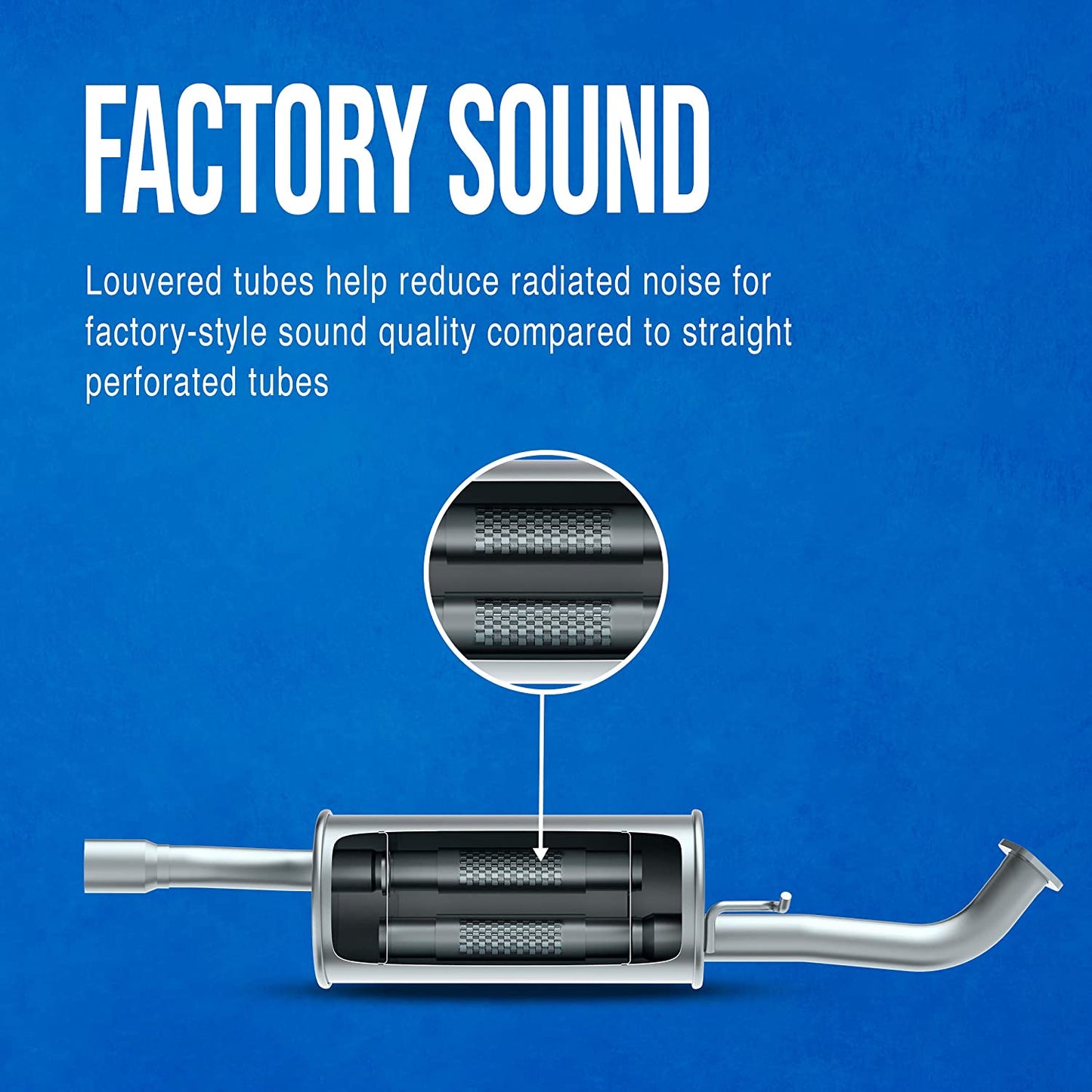 Soundfx Universal 17854 Universal Exhaust Muffler 2" Inlet (ID) 2" Outlet (ID)