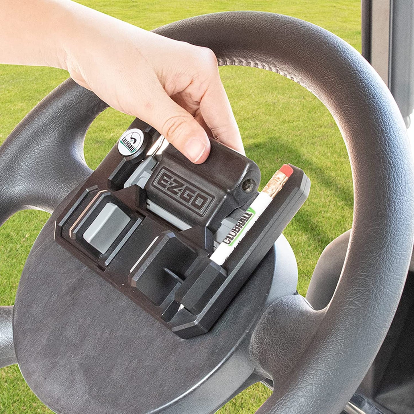 CLUBRALLY Golf Cart Accessories Phone Holder Steering Wheel Cell Phone Mount Fli