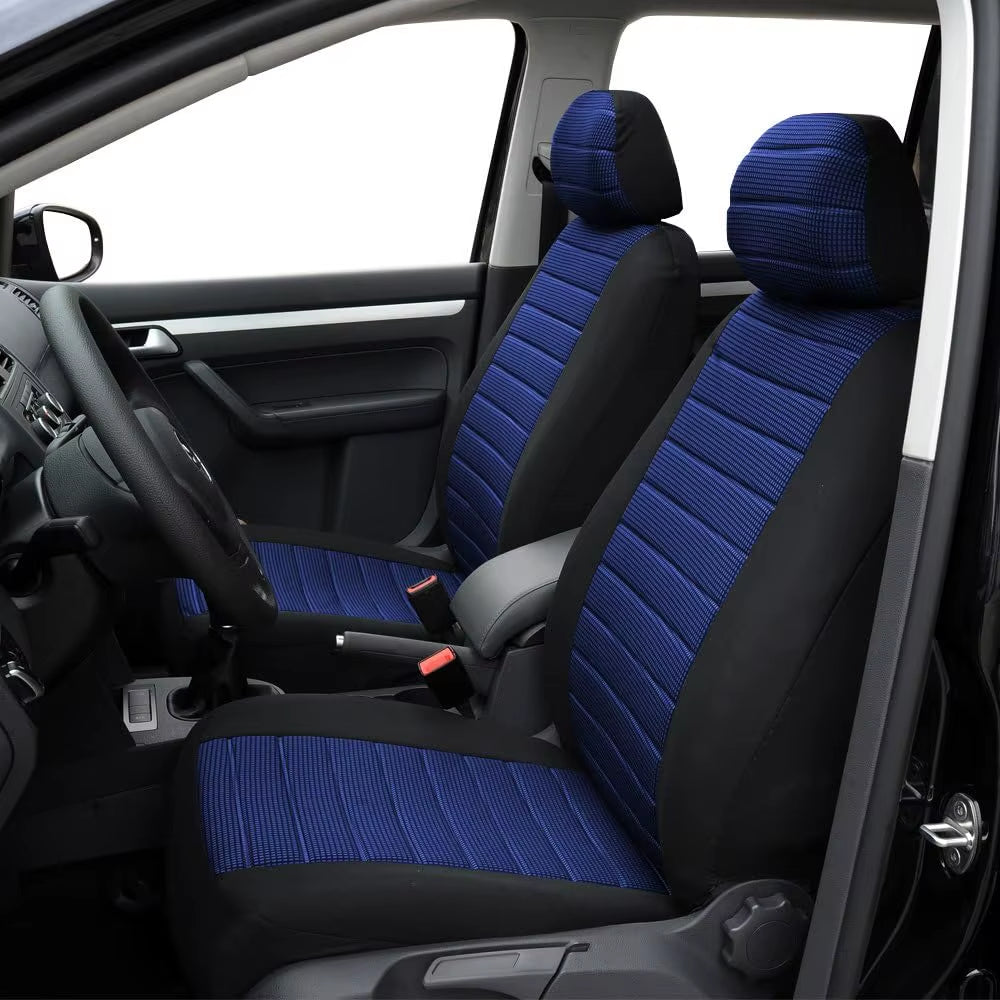 Universal Car Seat Covers Full Set Cloth Set for Most Sedans Vans Suvs Trucks Car Seat Protector Front and Rear Back Seat Covers