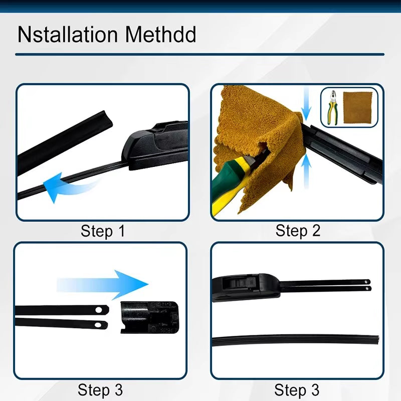 6Mm Car Wiper Blade Refill Strips Car Windshield Rubber Strip Wiper 14"16"17"18"19"20"21"22"24"26"28" Frameless Wiper Accessorie