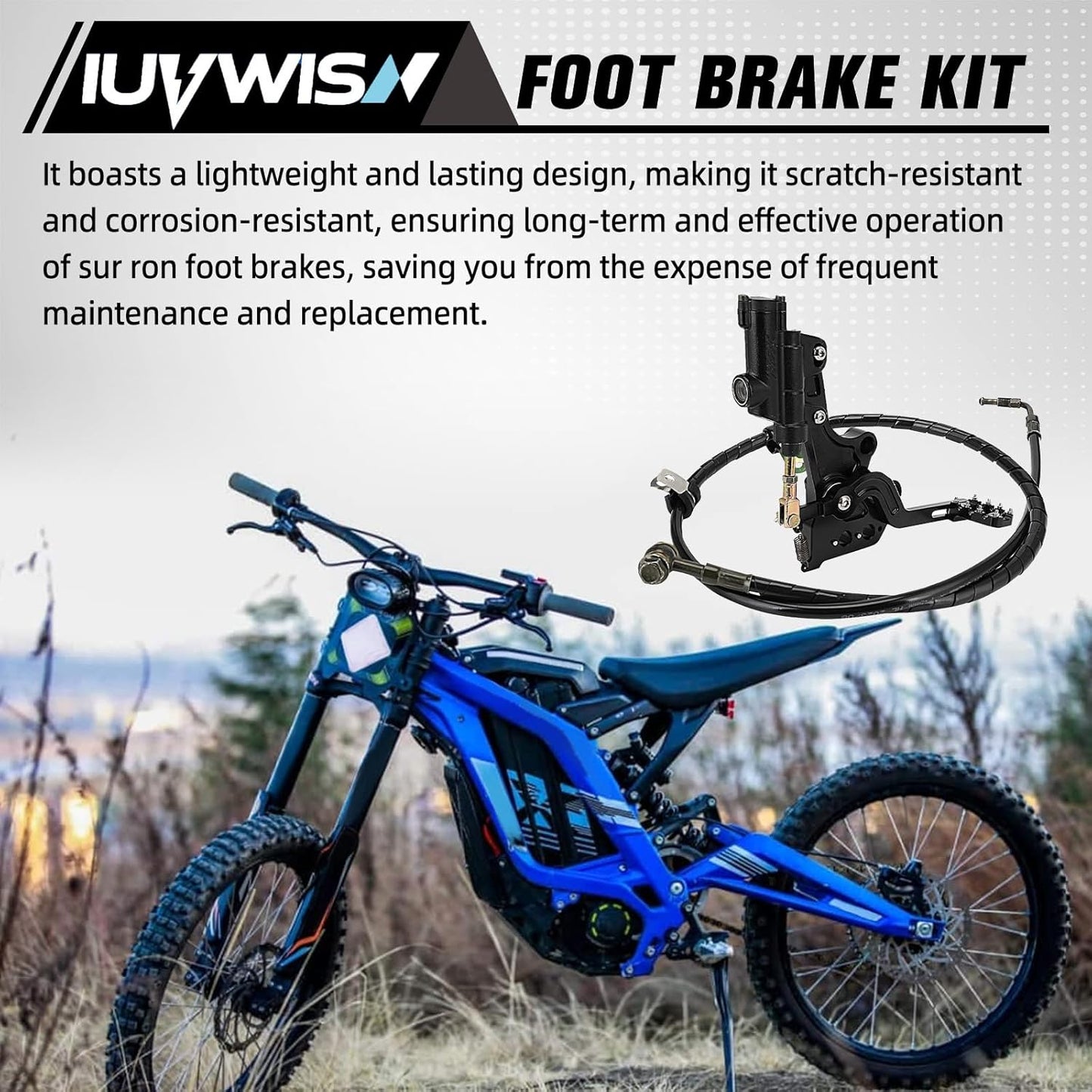 Motorcycle Hydraulic Foot Brake Pedal Lever Kit CNC for Surron Sur Ron Light Bee X/S/LBX Segway X260 X160 Electric Dirt Bike Ebike