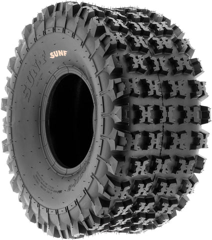 21X7-10 Front & 20X10-9 Rear ATV UTV Knobby Sport Tires,6 PR Tubeless A027, Set of 4