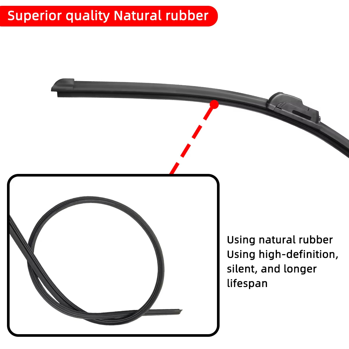 1PC Car Windshield Wiper Blades Hook Universal Soft Rubber Frameless Bracketless Car Wipers 14" 16" 18" 19" 20" 21" 22" 24" 26"