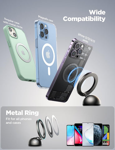 for Magsafe Car Mount, All-Metal Magnetic Phone Holder for Car, [Stronger Magnet] Car Magnet Phone Mount for Dash, Fit for Iphone 16 15 14 13 12