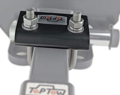 64707 Trailer Hitch Tightener anti Rattle Clamp for 1.25 Inch and 2 Inch Receiver Hitches, Black Aluminum Stabilizer Plate, 2 Packs