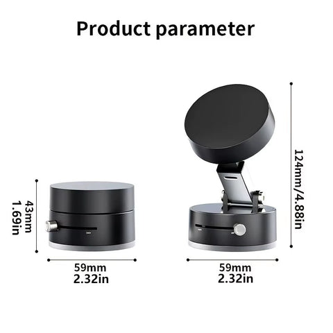 Double Sided Suction Cup Magnetic Bracket Lazy Multi-Funct Foldable Storage Car Phone Holder Vacuum Suction Phone Holder