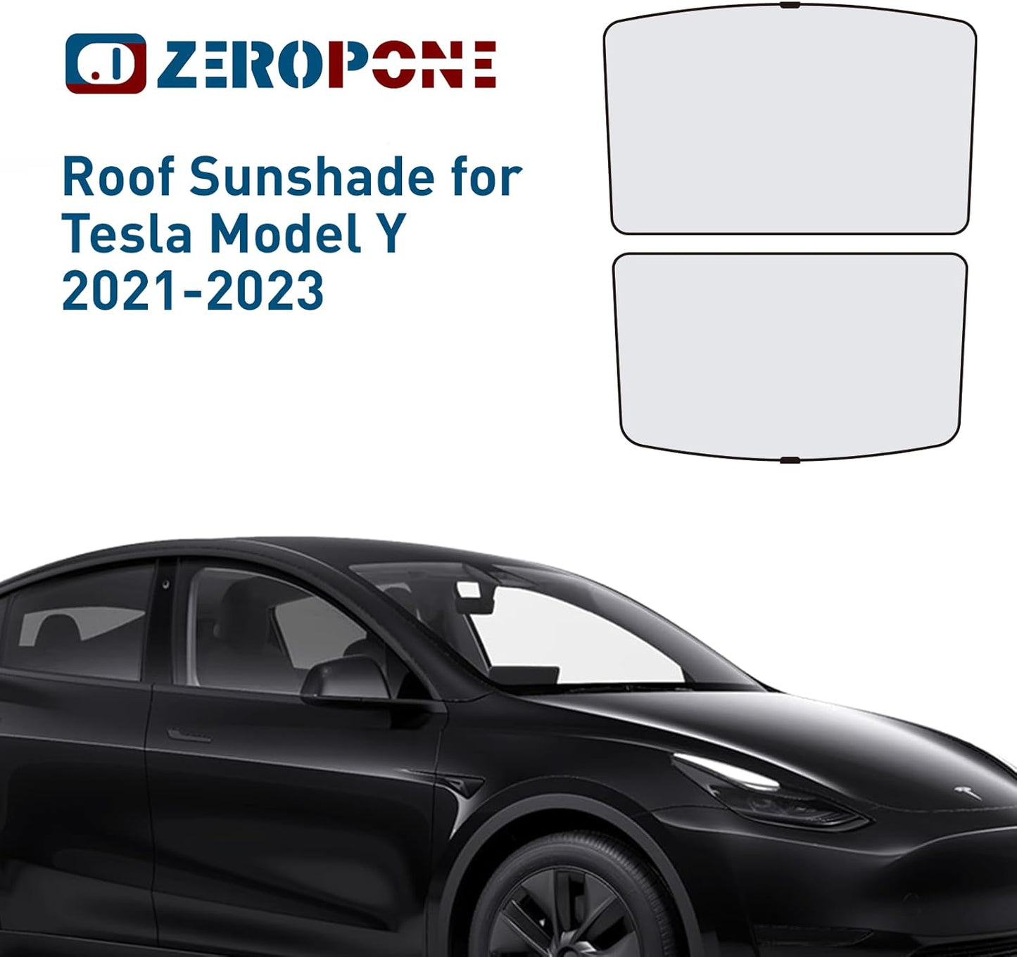 Sunshade Roof for Tesla Model Y, Tesla Accessories Heat Insulation Foldable Glass Sunroof Cover for Model Y 2024 2023 2022 2021