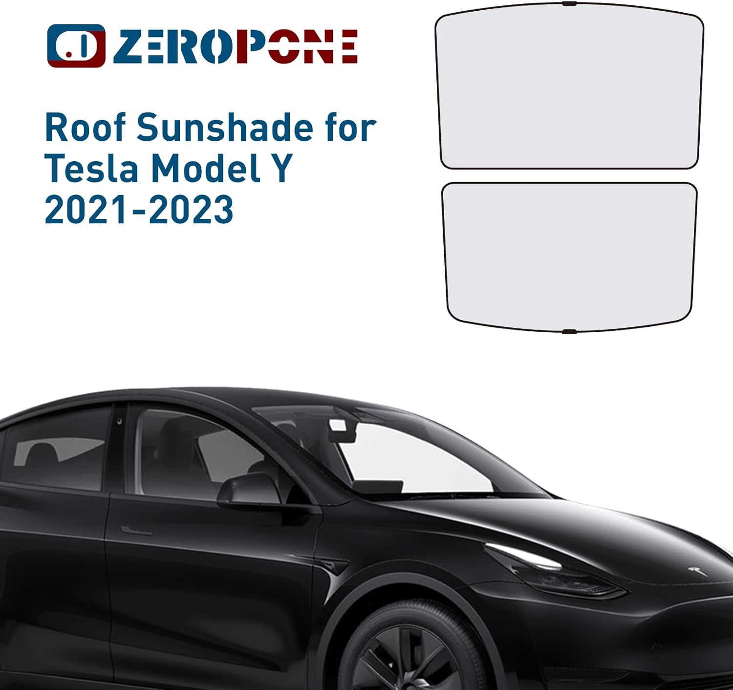 Sunshade Roof for Tesla Model Y, Tesla Accessories Heat Insulation Foldable Glass Sunroof Cover for Model Y 2024 2023 2022 2021