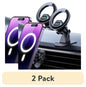 (2 Pack)  2 in 1 Magnetic Phone Holder for Car, Air Vent & Dashboard Car Phone Holder for Iphone, Compatible for Magsafe Car Mount, Fit for Iphone 16 15 14 13 12 Pro Max