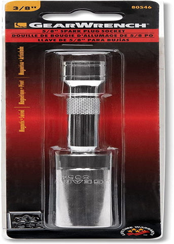 3/8" Drive 6 Pt. 5/8" X 6" Magnetic Swivel Spark Plug Socket - 80546