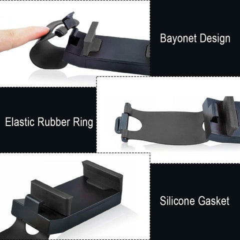 Car Phone Holder - Adjustable Car Cradle, Steering Wheel Phone Mount, Universal Mobile Phone Mount, Hands Free Automobile Cell Phone Holder for Most Steering Wheels (Black)