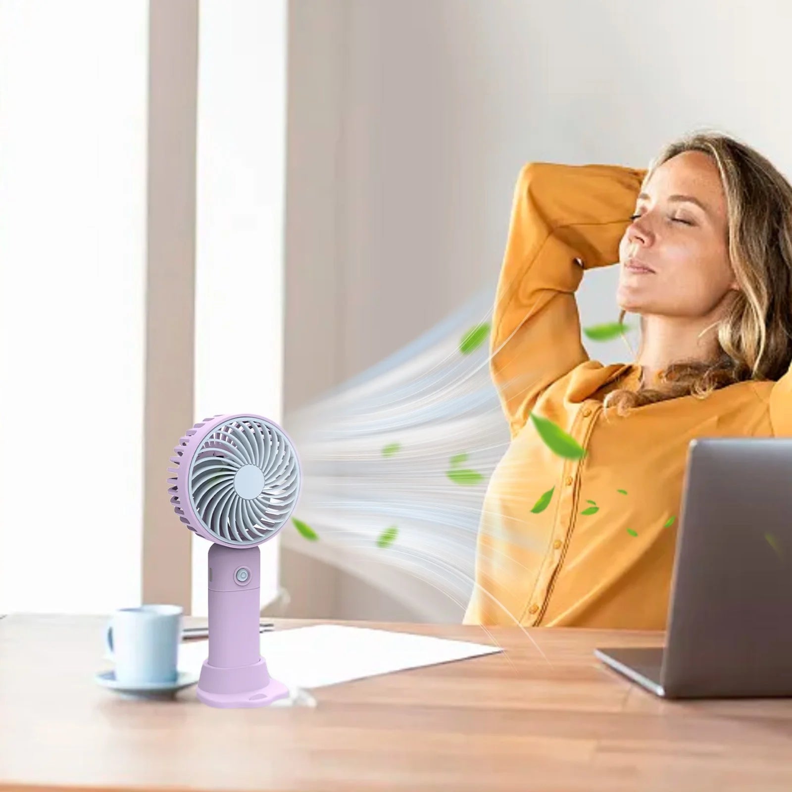 Portable Coolings Fan Personal Mini Air Cooling Fan for Room Air Fans Cooling for Room Mini Desktop Table Cool Fan, for Travel Home Office and Bedroom (Purple)