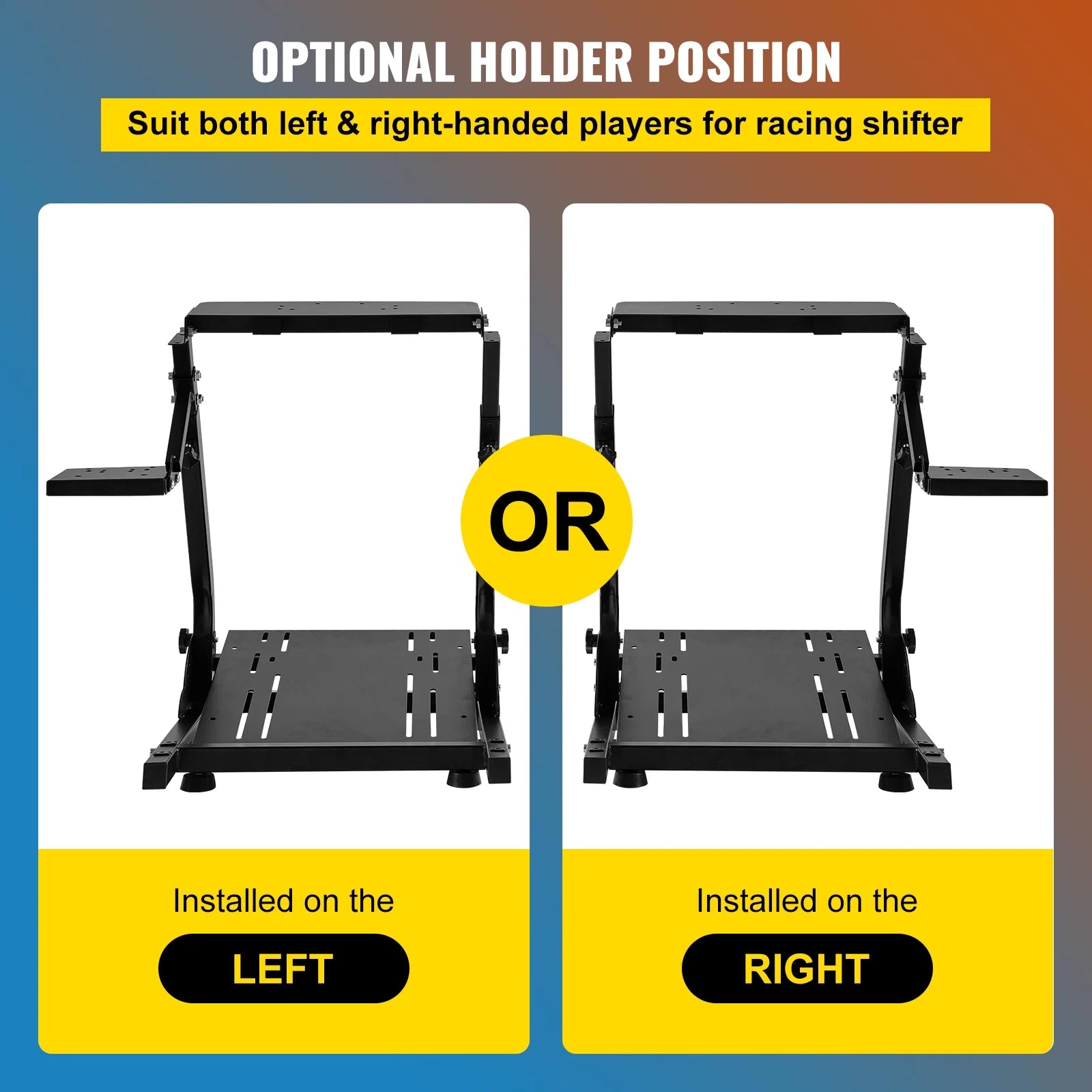 Racing Steering Wheel Adjustable Stand Racing Simulator Cockpit Fit for Mainstream Brands