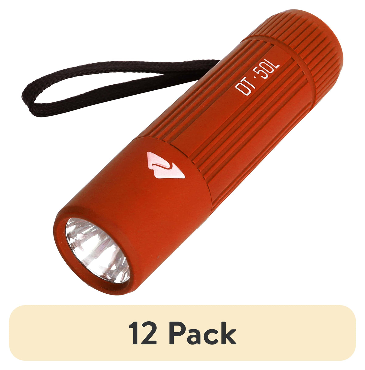 (12 Pack)  Single Mini LED Flashlight, 50 Lumens, Handheld, 3 AAA Batteries, Red