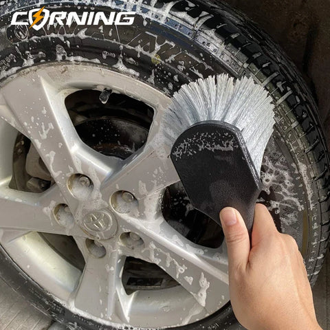 6Pcs Wheel Brush Automotive Detailing Cleaning Kit Vehicle Car Microfiber Cloth Towel Accesories Goods Tire Wash Maintenance