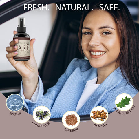 Car Spray Freshener - Luxury Car Air Freshener - Long Lasting Car Air Fresheners and Car Scents to Freshen up Car - 2Oz Automotive Air Fresheners (Smoked Sandalwood Scent, 2 Pack)