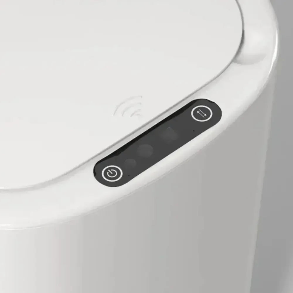 Smart Sensing Trash Can Automatic White Trash Can Kitchen Bathroom Waterproof 12L Electric Trash Can Trash Bin Kitchen