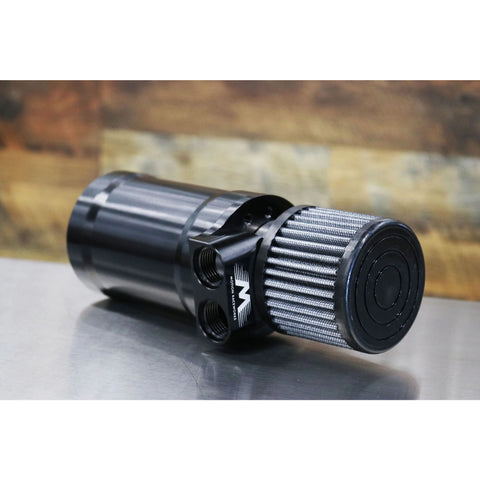 Top Loader Billet Internally Baffled Oil Catch Can (Dual 10AN Port)
