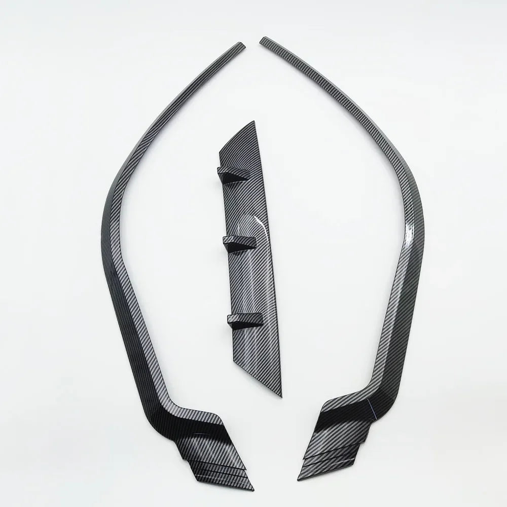 ABS Universal Car Front Bumper Lip Body Kit Spoiler Splitter ABS Bumper Canard Lip Splitter Universal Car Accessories Front Lip