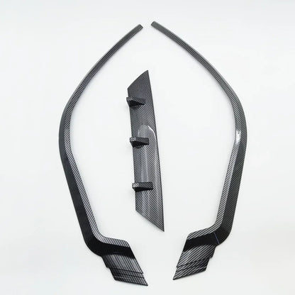 ABS Universal Car Front Bumper Lip Body Kit Spoiler Splitter ABS Bumper Canard Lip Splitter Universal Car Accessories Front Lip
