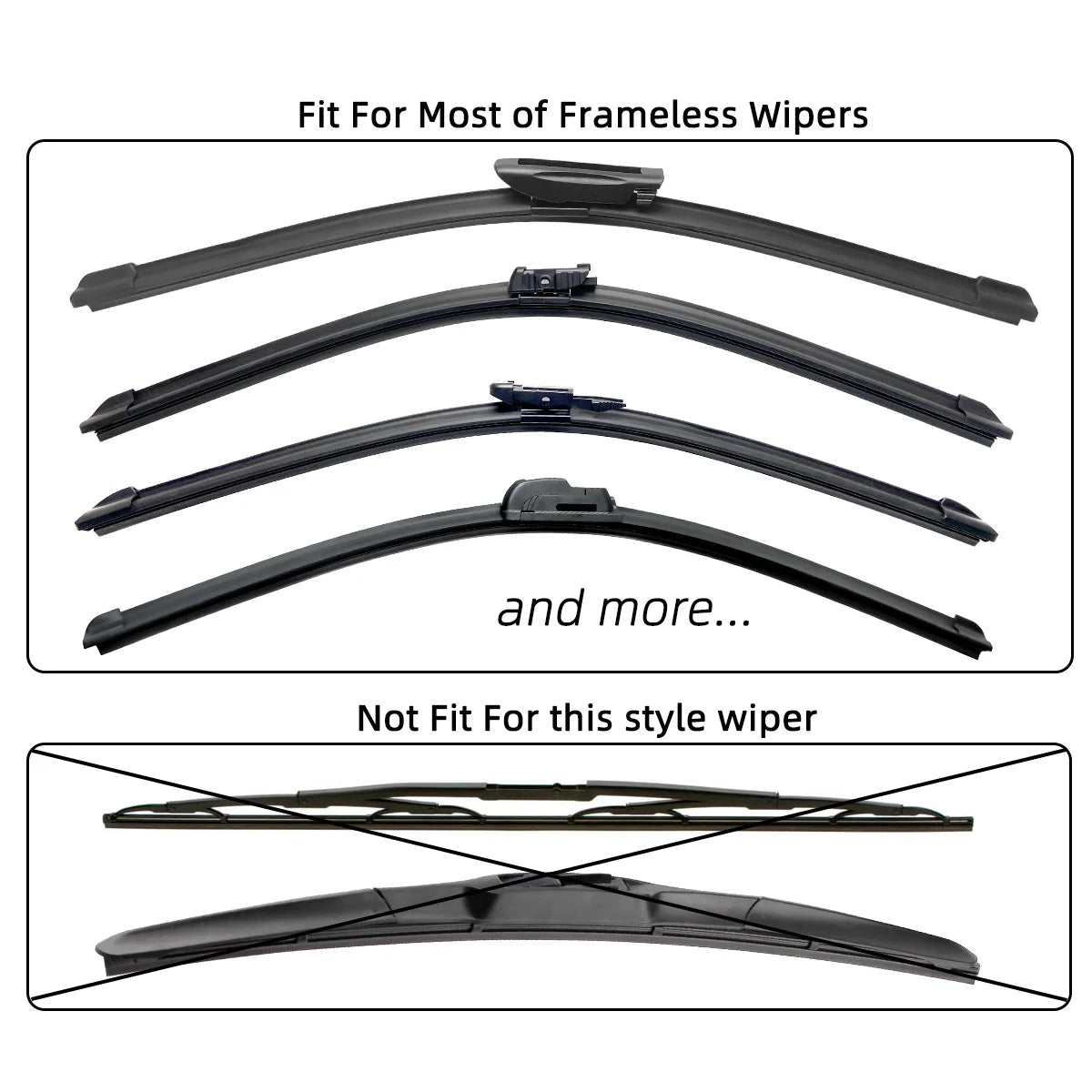 Car Windshield Rubber Strip Wiper 6Mm Car Wiper Blade 14 "16" 17 "18" 19 "20" 21 "22" 24 "26" 28 "30" 32 "Wiper Accessories ﻿