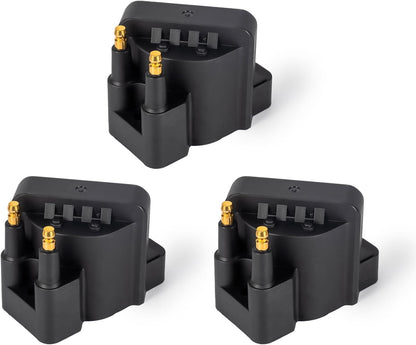 Set of 3 Ignition Coil Pack Compatible with Buick Cadillac Chevy Oldsmobile Pontiac Malibu Passport Allure Camaro Impala 88 98 Bonneville Grand Prix Firebird 3.8L V6 Replace# C849 DR39 5C1058 D555