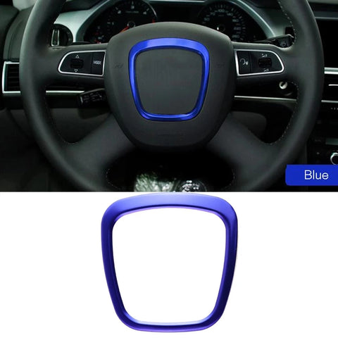 Car Styling Steering Wheel Center Logo Covers Stickers Trim for Audi A4 B6 B7 B8 A6 C6 A5 Q7 Q5 A3 8P S3 8V Interior Accessories