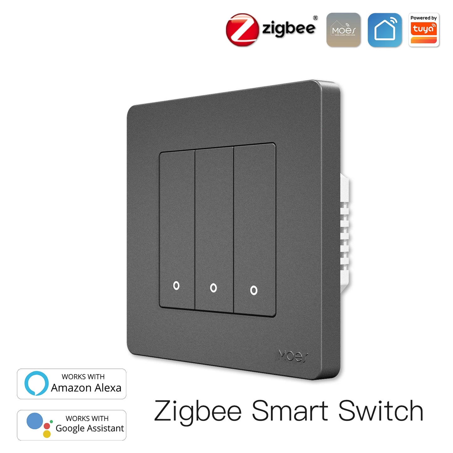 New Star Ring Tuya Smart Zigbee3.0 Push Button Switch/Scene Switch Smart Life APP Remote Control Work with Alexa Google