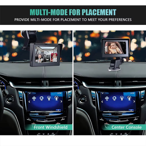 Newest Infant Rear Display View Camera 360 Adjustable Baby Car Mirror Facing Infant Infrared Night Vision Monitor Display Gift