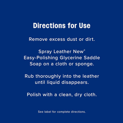 Leather New Easy-Polishing Glycerine Saddle Soap and Leather Cleaner, 32 Oz