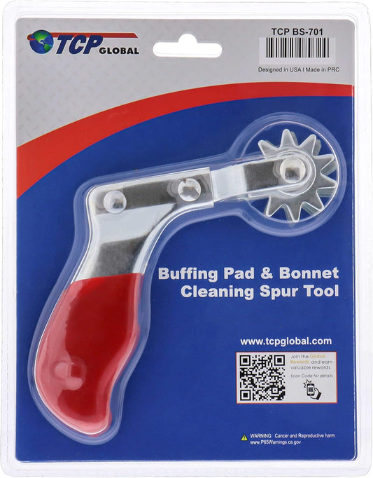 Polishing and Buffing Pad Cleaning Spur Tool for Revitalizing Polisher Compound Pads and Bonnets