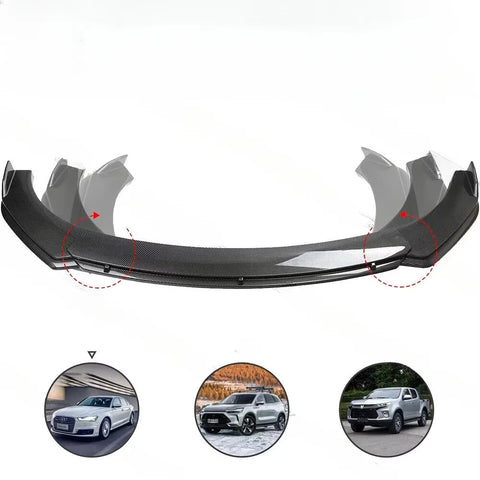 For Audi A5 S5 A4 A6 A7 Car Lower Front Bumper Lip Splitter Spoiler Carbon Fiber Body Kits Accessories Auto Parts Tuning