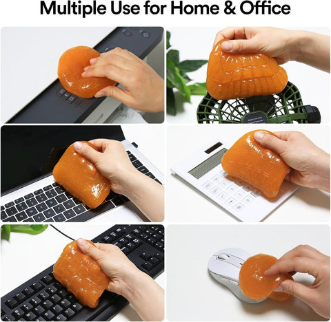 Car Cleaning Gel Pink and Car Cleaning Putty Orange Bundle