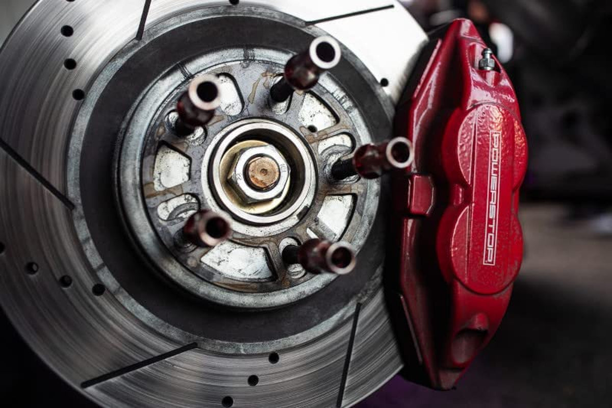 S4858 Rear Pair of High-Temp Red Powder Coated Calipers for 2004 2005 2006 2007 2008 2009 2010 2011 Ford F150 [6 Lug or 7 Lug] | 2006 2007 2008 Lincoln Mark LT