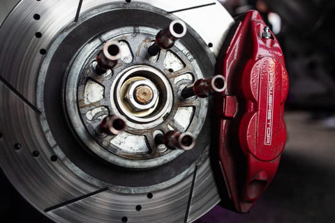 S4858 Rear Pair of High-Temp Red Powder Coated Calipers for 2004 2005 2006 2007 2008 2009 2010 2011 Ford F150 [6 Lug or 7 Lug] | 2006 2007 2008 Lincoln Mark LT