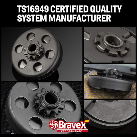 New Centrifugal Go Kart Clutch 3/4" Bore 10 Tooth 10T for #40/41/420 Chain 6.5HP - Upgrade