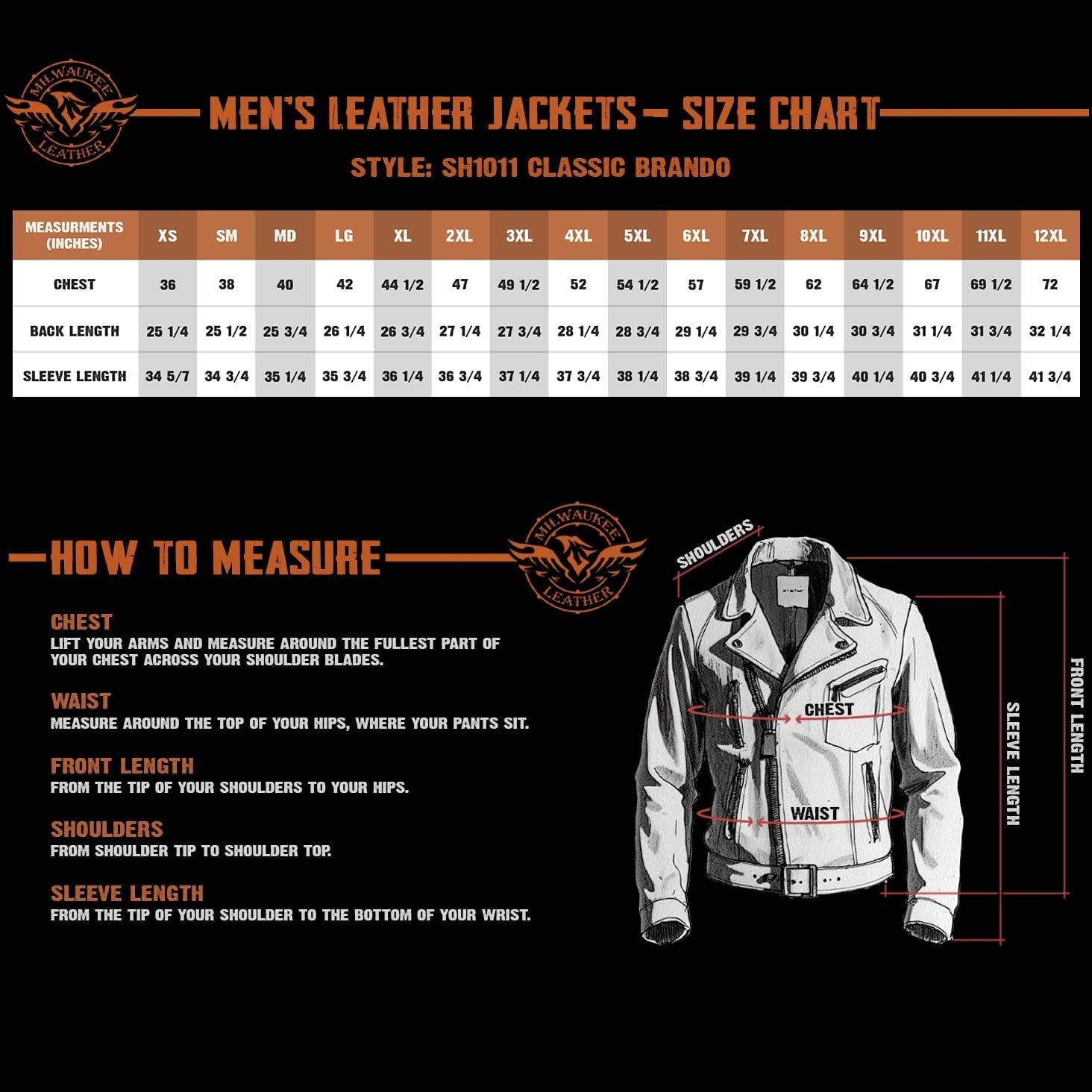 SH1011 Men'S Classic Brando Premium Leather Black Motorcycle Riders Leather Jacket W/Side Laces