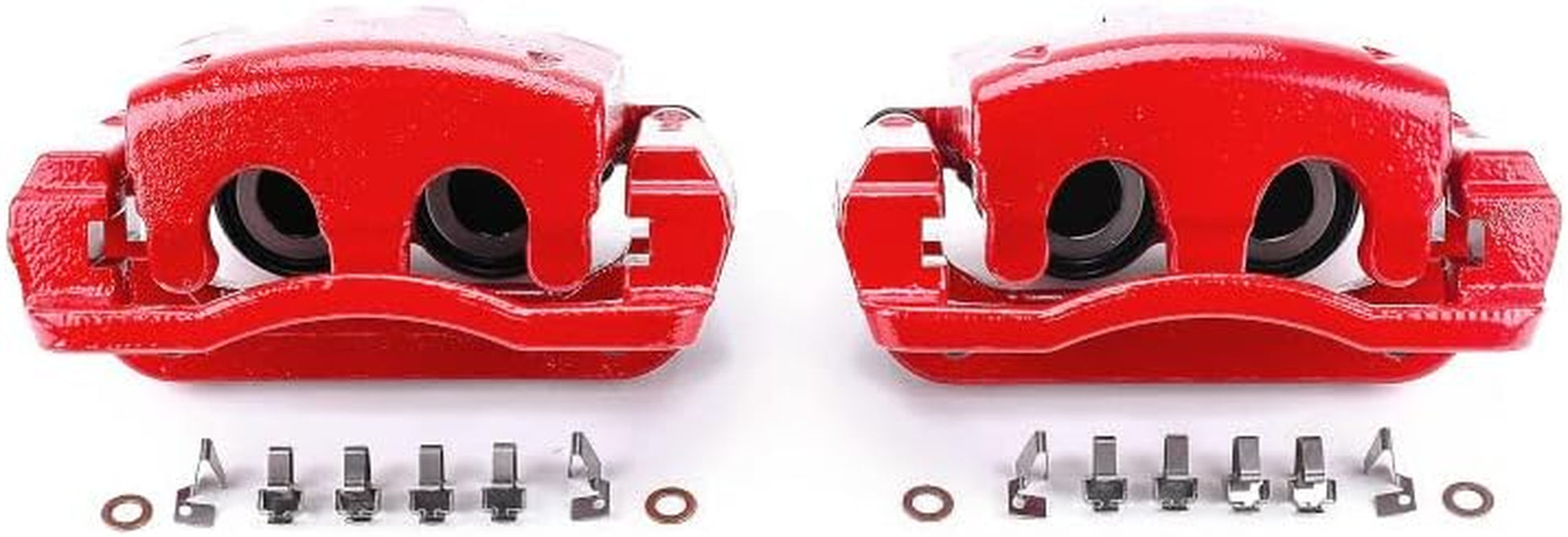 Rear S4920 Pair of High-Temp Red Powder Coated Calipers for Ford F-250 Super Duty 2005-2007, Ford F-350 Super Duty 2005-2007 [Model Specific]