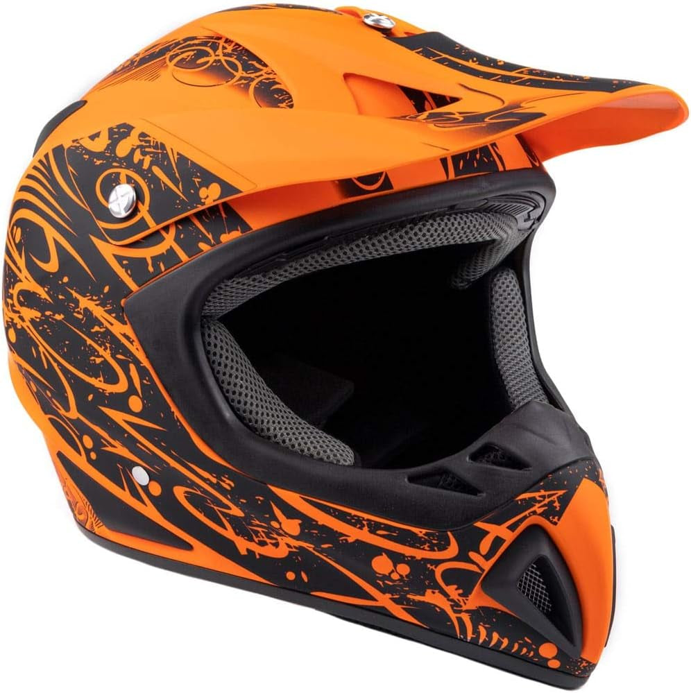 Typhoon ATV Motorcycle Helmet with Goggles & Gloves - DOT Certified Off-Road Racing Protection Gear Set for Men - Durable MX Combo Pack