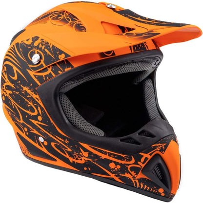 Typhoon ATV Motorcycle Helmet with Goggles & Gloves - DOT Certified Off-Road Racing Protection Gear Set for Men - Durable MX Combo Pack