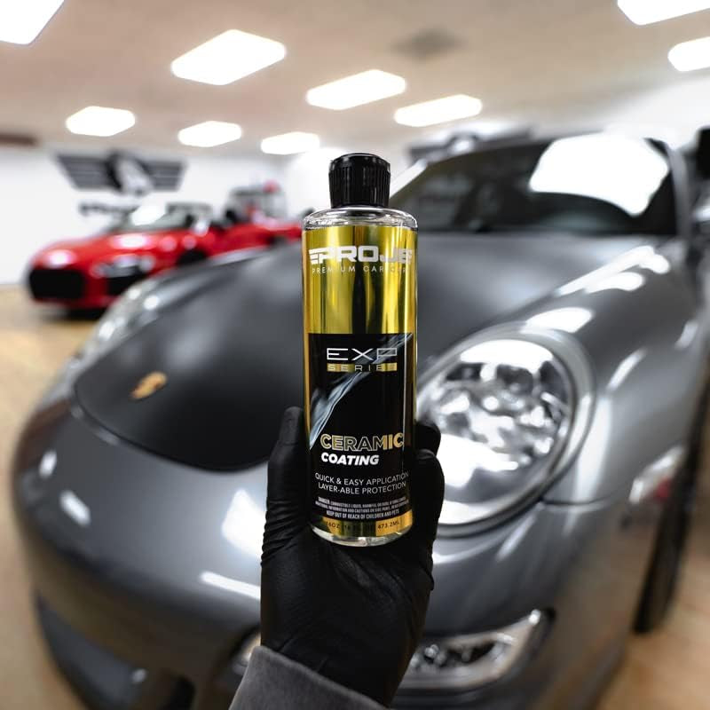 Deluxe Ceramic Kit 5-Piece | Premium Ceramic Coating Kit for Cars Trucks Rvs and Motorcycles | Prep Spray Ceramic Coating | Plush Microfiber Towels & Applicator Sponge